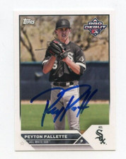 PEYTON PALLETTE SIGNED 2023 TOPPS PRO DEBUT BASEBALL CARD AUTO