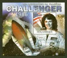 Mozambique Scott# 2279, Challenger Astronaut Christa McAuliffe, 2011 VF MNH S/S