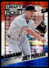 2014 Prizm Draft Picks Red White Blue Pulsar Joey Pankake Detroit Tigers RC #87