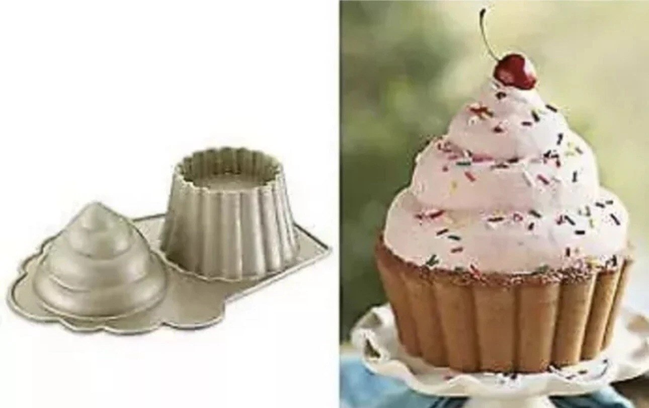 Nordic Ware The Great Cupcake Pan Cast Aluminum 10 Cups 2.4L Cake NWT MSRP$38