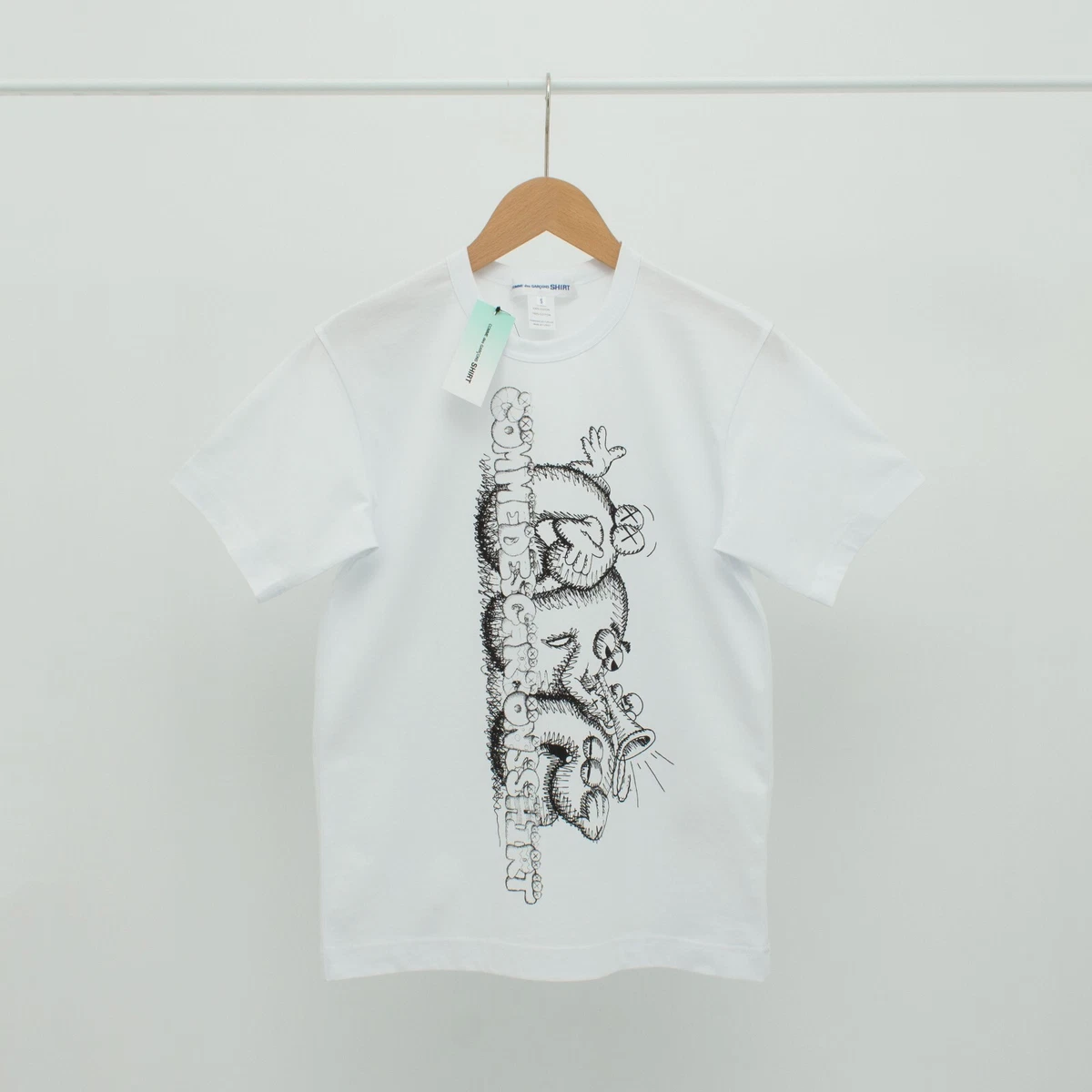 Comme des Garcons SHIRT x KAWS Print Tee White Print 3