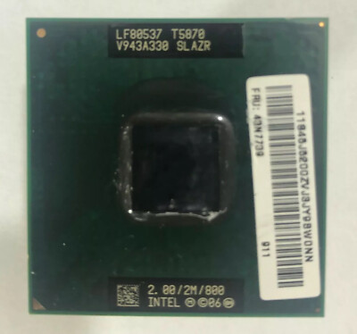 Intel  Core 2 Duo Processor T5870, 2M Cache, 2.00 GHz, 800 MHz FSB