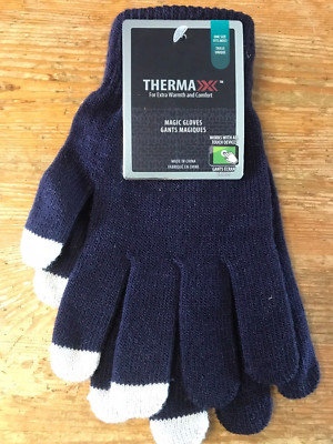 Thermax Gloves Touch Screen Compatibility Blue One Size Smart Phone New