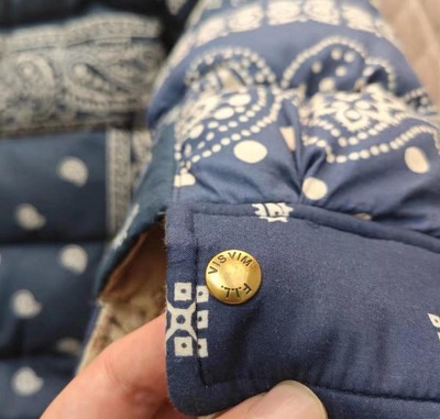 Used Visvim Kerchief Down Jacket Indigo Camping Trailer Series Mens Size L