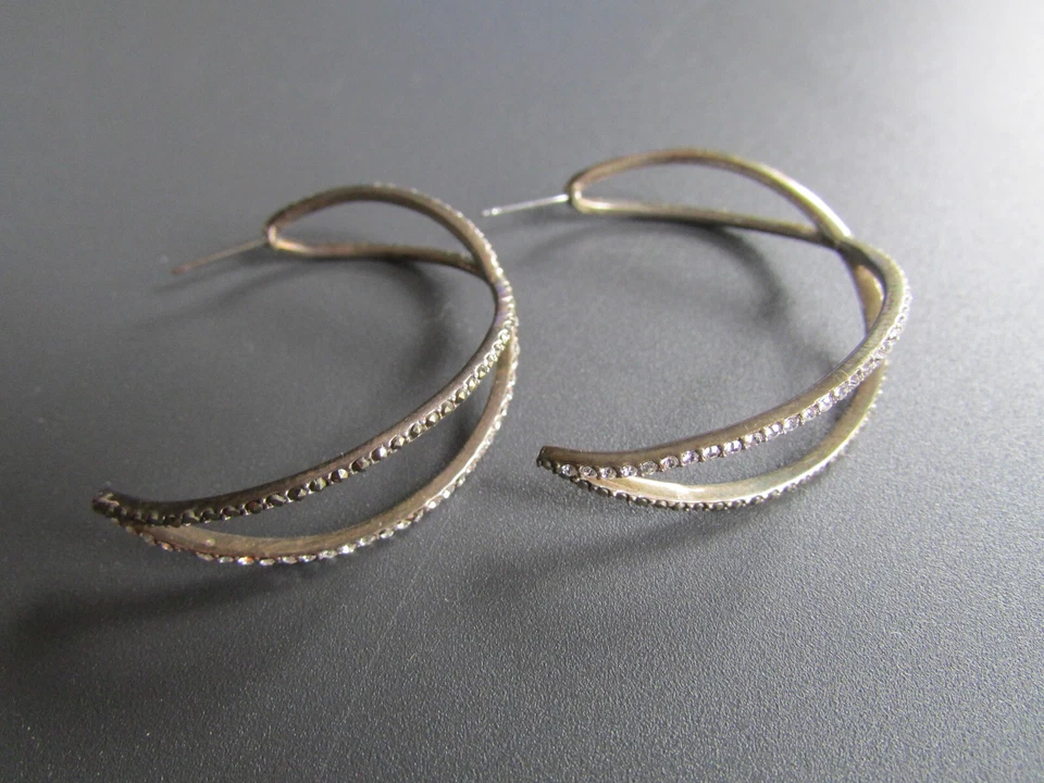 Pendientes Judith Jack de plata de ley ligeros 2 piedras faltantes nuevos con etiquetas $148 Foto 3 de 4