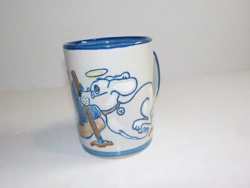 Vintage Louisville Stoneware Mug Friendship Dog Footsteps