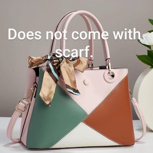 Women Purses and Handbags Color Block Top Handle Satchel Shoulder Bags
