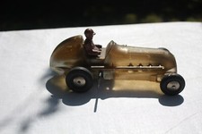 Vintage toy wind up transparent racing car