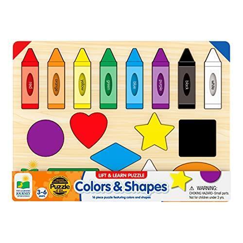 The Learning Journey Lift & Learn Puzzle - Colors & Shapes - Preschool Toys &
