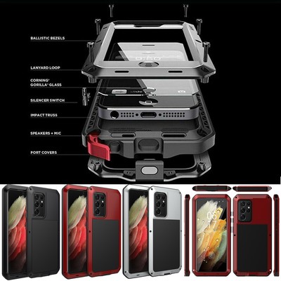 For Samsung Galaxy S24 Ultra S23 S22 S21 Note20 Case Metal SHOCKPROOF HEAVY Duty