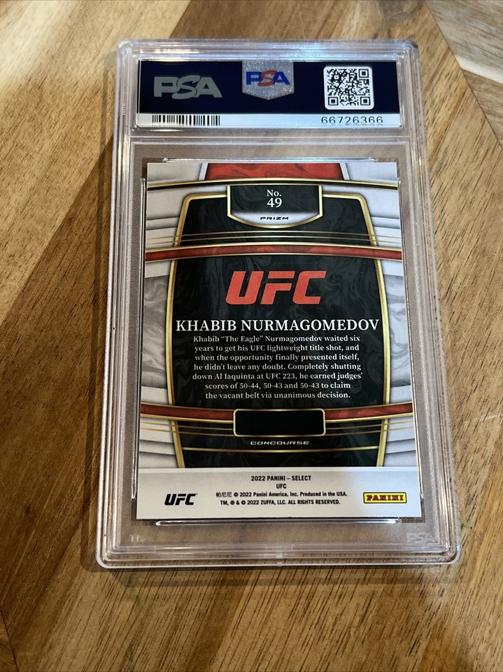 2022 PANINI CHRONICLES UFC Khabib Nurmagomedov carte d'insertion