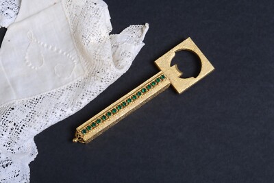 Abrebotellas vintage dorado brillantes verdes golden metal bottle opener