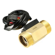 G1/2 Inch Hall Effect Liquid Water Flow Sensor Switch Flowmeter Meter 1-30L/min