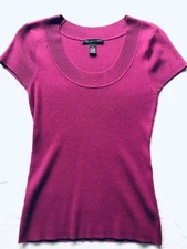 INC Petite Magenta SS Sweater Top Size PM (Label = PL)