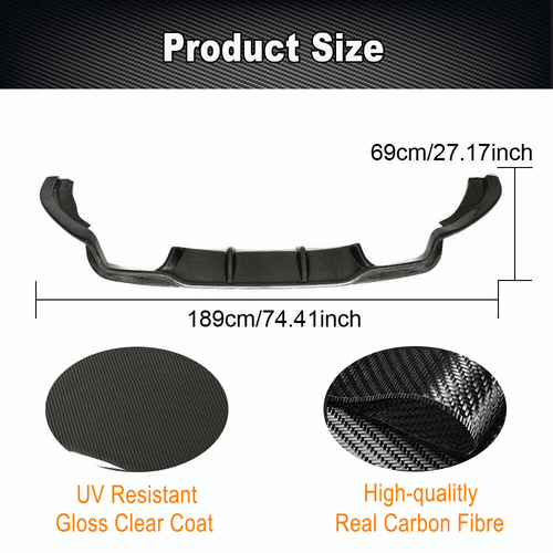 Difusor trasero carbono parachoques trasero difusor divisor para BMW X5M F85 2014-2019 - Imagen 7 de 12