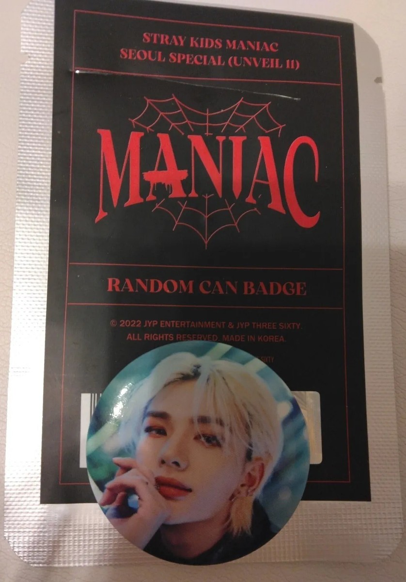 ヒョンジン　PVCトレカ　ソウルコン　maniac super star STRAY KIDS Hyunjin MANIAC Seoul Special Photocard + Can Badge Set