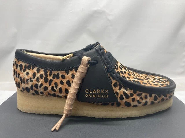 Clarks Wallabee, Women's Various Sizes, Leopard Print, 26160033- NEW IN BOX