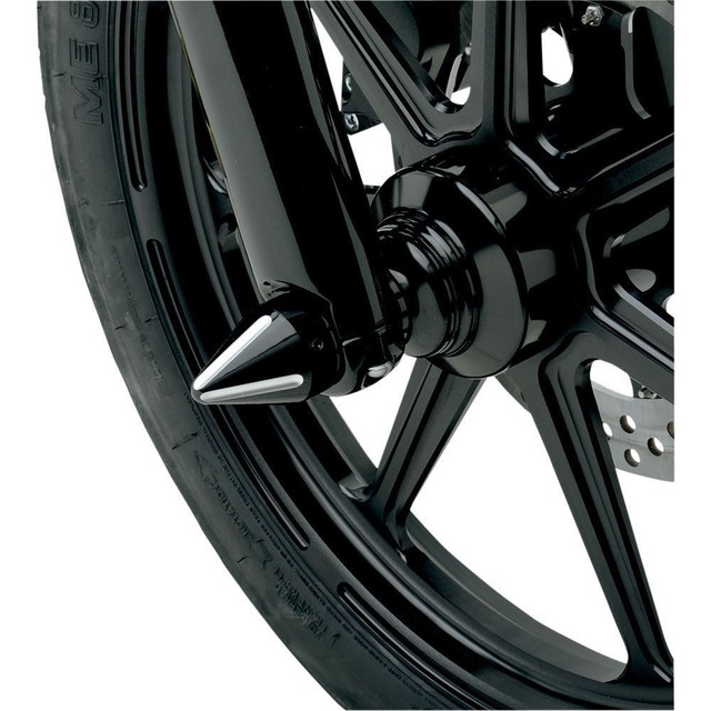 LA Choppers Black Re Spikes Axle Caps for 19962015 Harley Softail Dyna