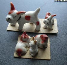 Lot of 5 Vintage Japan Glazed Ceramic Scottie Terrier Figurines