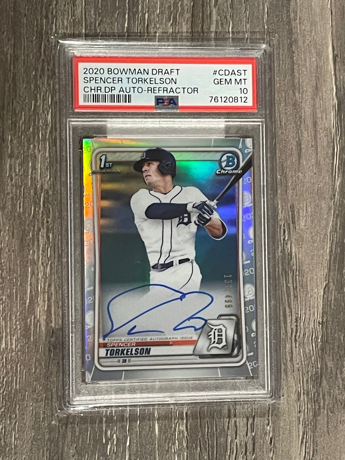 Spencer Torkelson 2020 Bowman Chrome Auto Refractor /499 PSA 10 Tigers