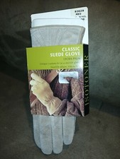 Isotoner Vintage1994 Womens Classic Suede Gloves Lycra Palm Small/Med Fits 6-7.5