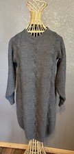 Loreen Fashion Womens M/L Gray Loose Thread Straight Knit Dress Grunge Punk