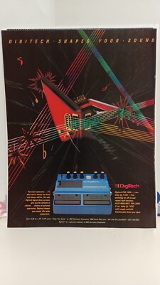DIGITECH PDS DELAY GUITAR EFFECTS  - 11X8.5 - PRINT AD.  9