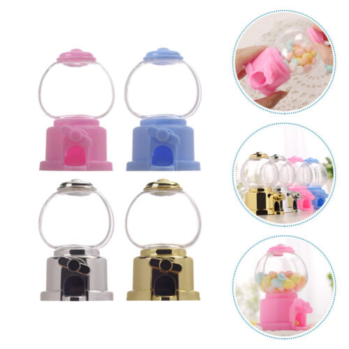  4 Pcs Mini Kaugummiautomat Plastikbehälter Süßigkeitenspender Ballmaschine - Bild 1 von 12