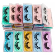 Mink Lashes Bulk Natural Wispy Fake Eyelashes Dramatic Wholesale Lashes Pack Set