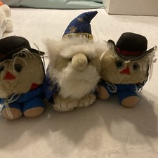 Puffkins "Patches the Scarecrow" Vintage 4.5" Plush Toy and 2 Patches Scarecrow