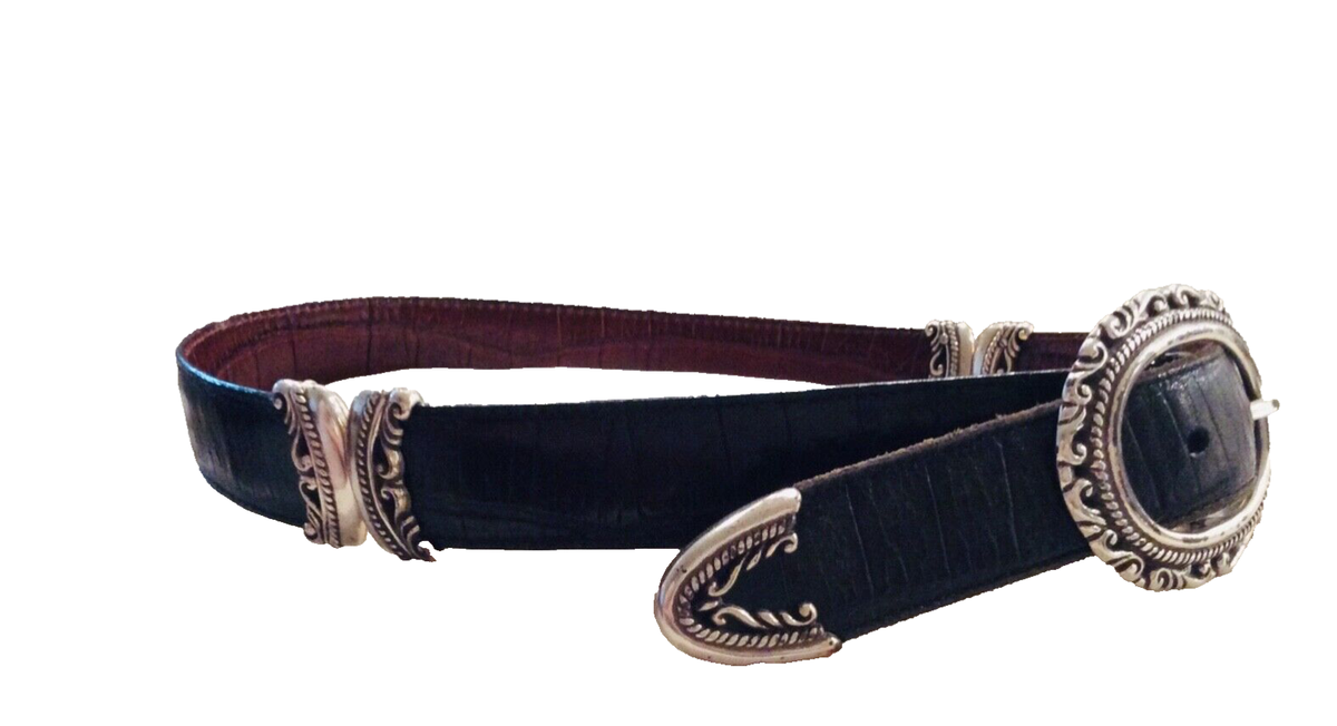 NWT BRIGHTON BROWN BELT SMALL 28 Brighton Cutter & Buck S 28 Brown Embossed Leather Belt  main image 4
