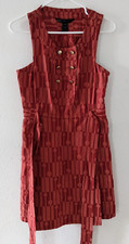 MARC by MARC JACOBS Red Dress with Gold/Silver Buttons Size 6 Mod