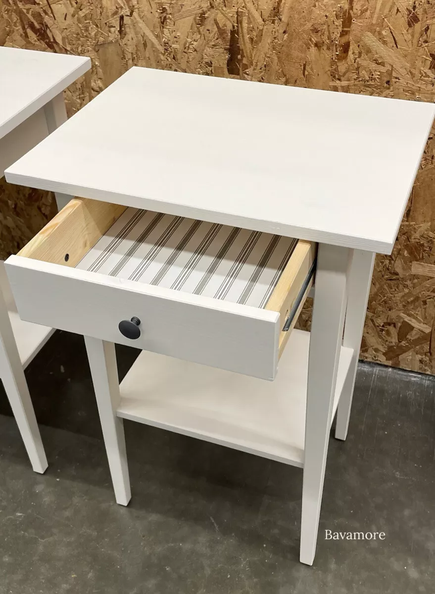 IKEA HEMNES Nightstand white stain 18