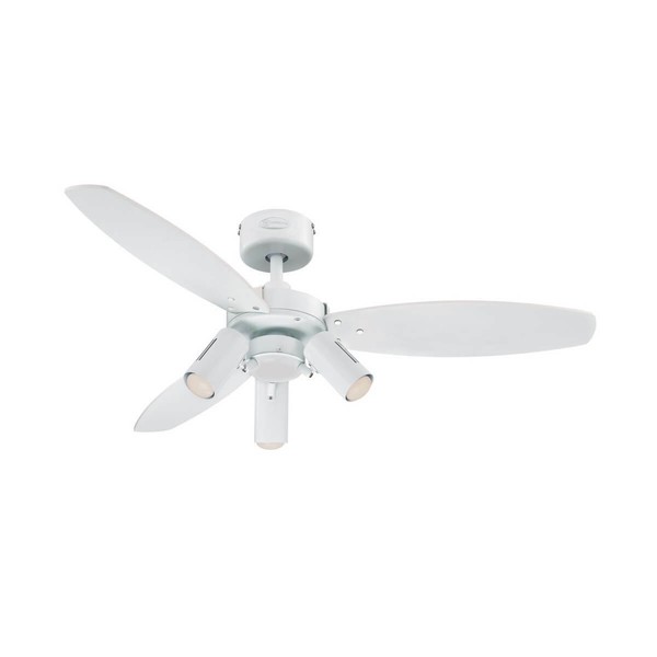 Deckenventilator Lampe Mit Fernbedienung Decken LüFter Jet Plus Weiß Ahorn 105Cm-image