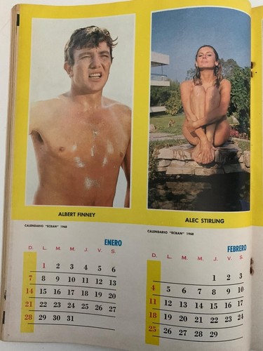 URSULA ANDRESS FOTO COPERTINA 1967 ECRAN 1968 PIEGHEVOLE 12 ATTORI CALENDARIO CILE - Foto 3 di 9