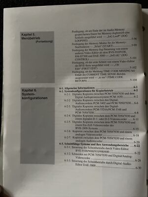 SONY PCM-7030 / 7050 DAT-Recorder Quick Reference Operation MANUAL
