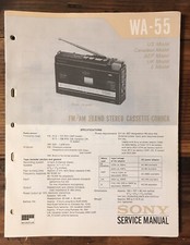 Sony WM-55 Cassette Service Manual Original 