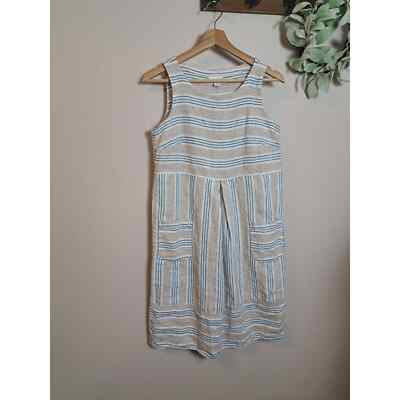 J. Jill 100% Linen Striped Midi Dress w/ Pockets Size XS | eBay J. Jill 100% Linen Striped Midi Dress w/ Pockets Size XS | eBay