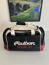New Malbon Golf Seongsu Special Edition Travel Duffel Bag Black  Red