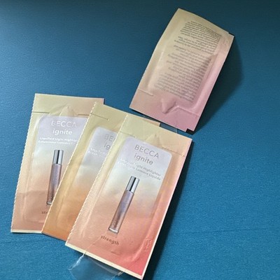 4 samples of Becca Ignite Liquified Light Highlighter | Strength
