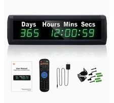 Digital Days Countdown Timer Clock, Retirement Countdown Calendar up to 999 Days
