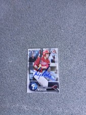 Mickey Moniak Signed In Person 2016 Bowman Phillies Rc A16
