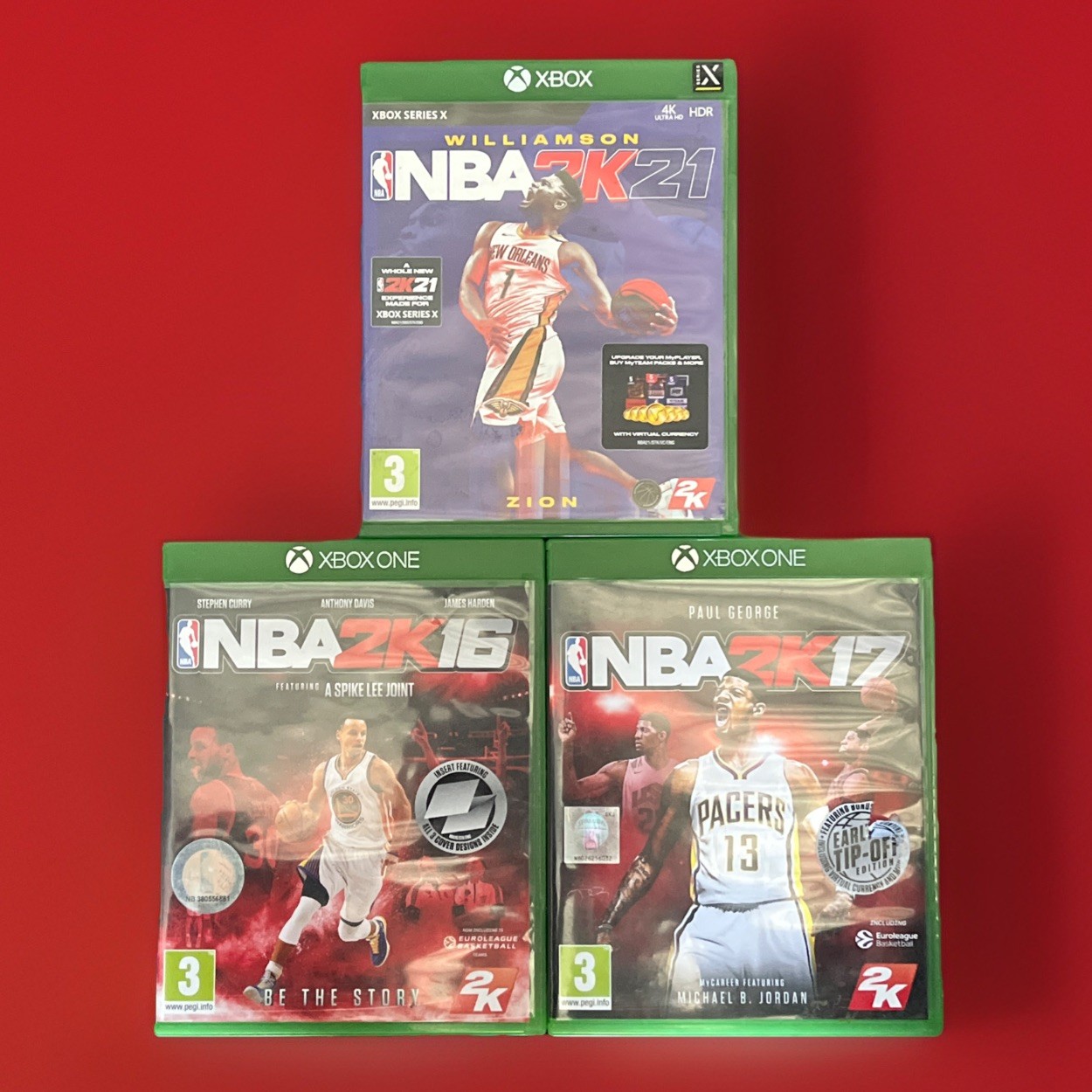 NBA 2K16 & NBA 2k17  2k21 Bundle 3 Games Xbox One Williamson