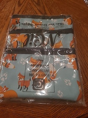 NGIL Fox Print Crossbody Purse Bag Multi-Color, 8''x10'', Adjustable Strap