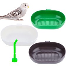 3 Pack Small Bird Plastic Feeder Food Feeding Cup for Bird Parakeet Budgie Co...