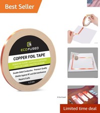 Artisan Quality Copper Foil Tape - 0.25" x 21.8 Yards for Electrical and Crafts