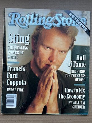 STING ROLLING STONE NO.597 MAGAZINE FEBRUARY 7 1991 - STING Cover with more insi