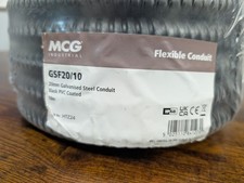 MCG GSF20/10 Flexible Steel Conduit 20mm 10m Black PVC Coated IP68 Electrical