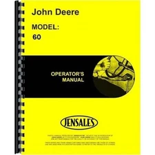 John Deere 60 Tractor Operators Owners Manual OMR2034