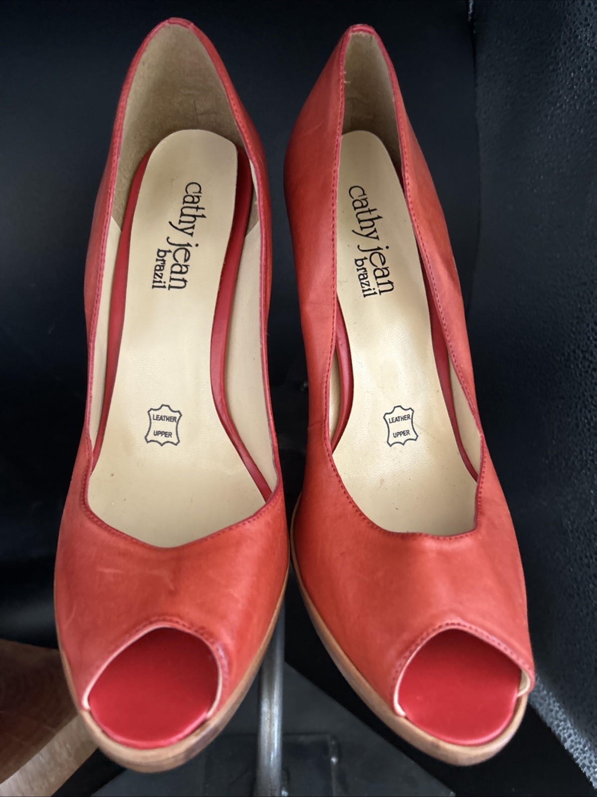 Cathy Jean Brazil High Heels Pump Peep Toe  Size 10